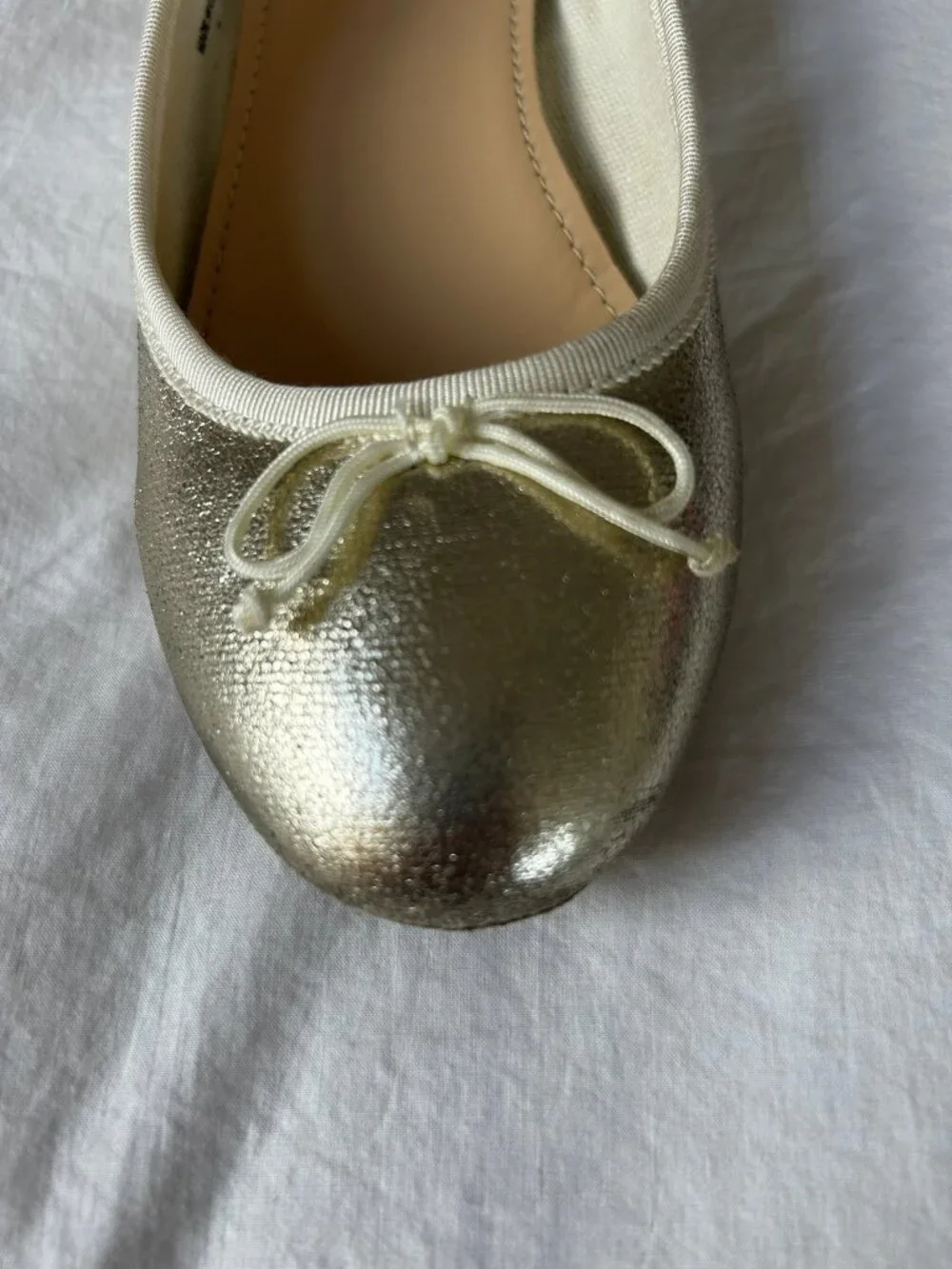 Girls Crewcuts Metallic Gold Ballet Flats